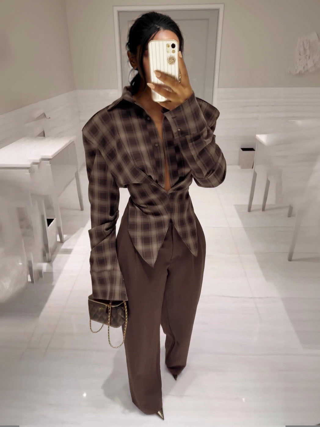 Exquisite Pleated Pocket Blazer Pants