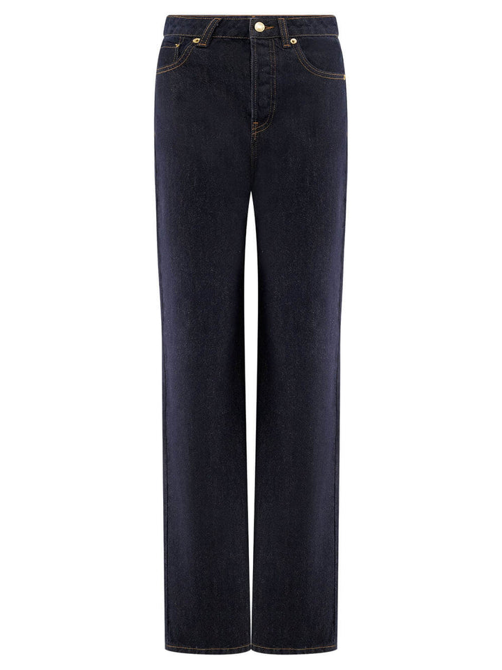Modern Playful Unique High Waist Pocket Straight Jeans