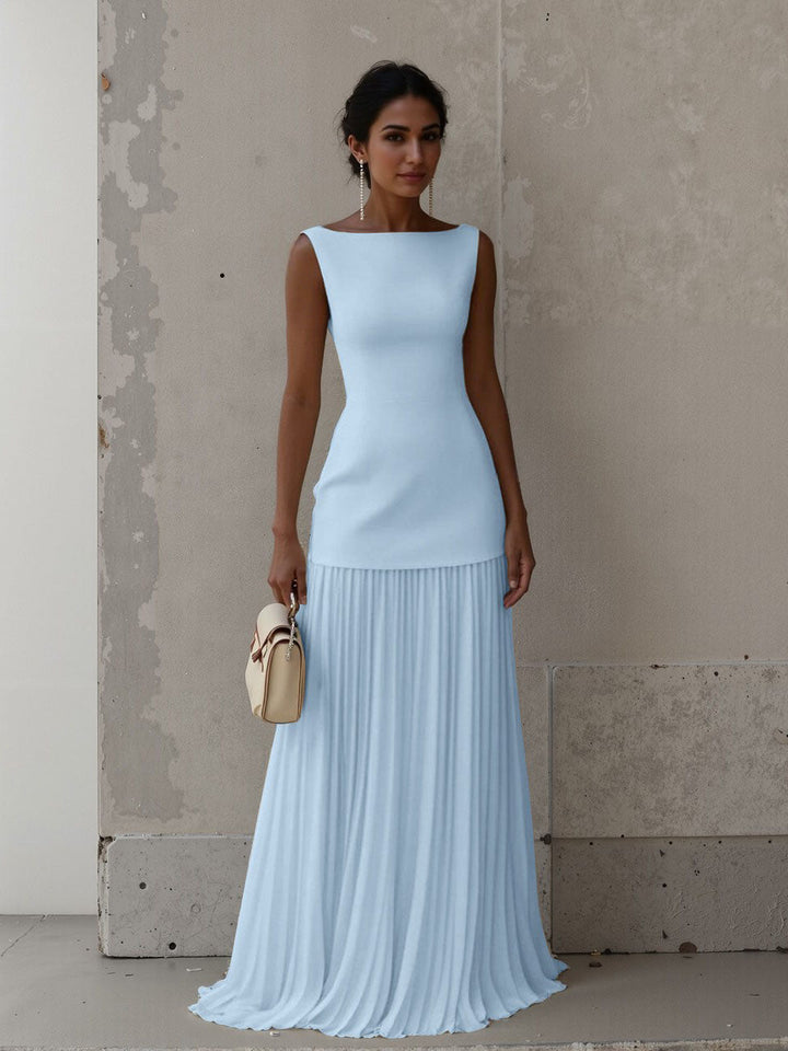 Exquisite Pleated Elastic Waist Skirt