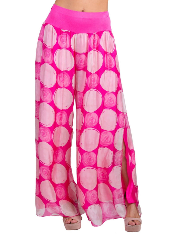 Bohemian Ruffle Sleeve Swirl Dot Print Top