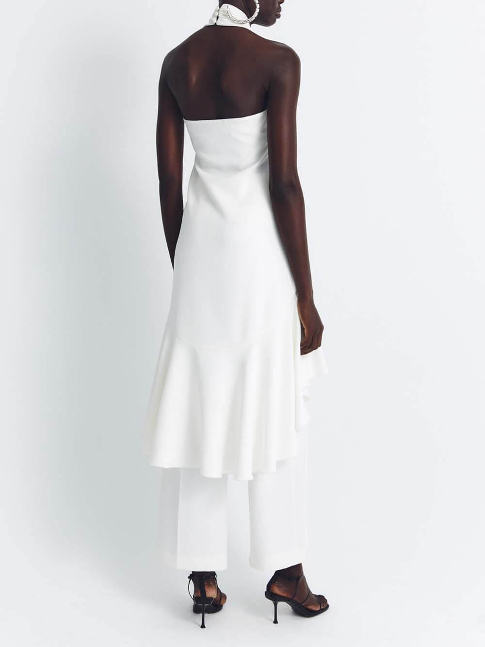 Classic High-Waist Pockets Wide-Leg Pants