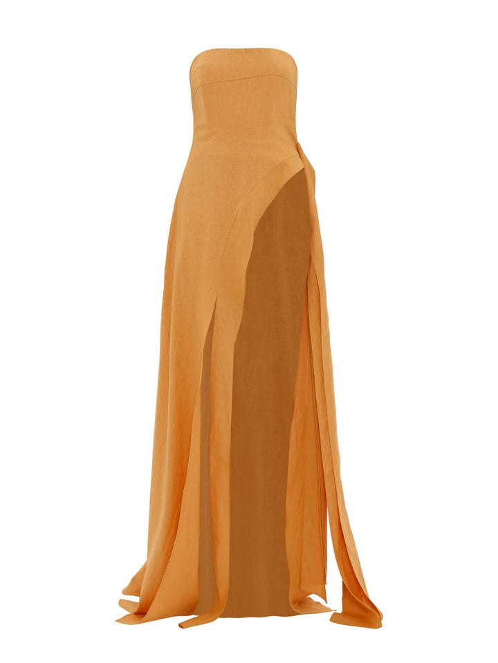 Elegant Off-the-shoulder Draped Irregular Long Top