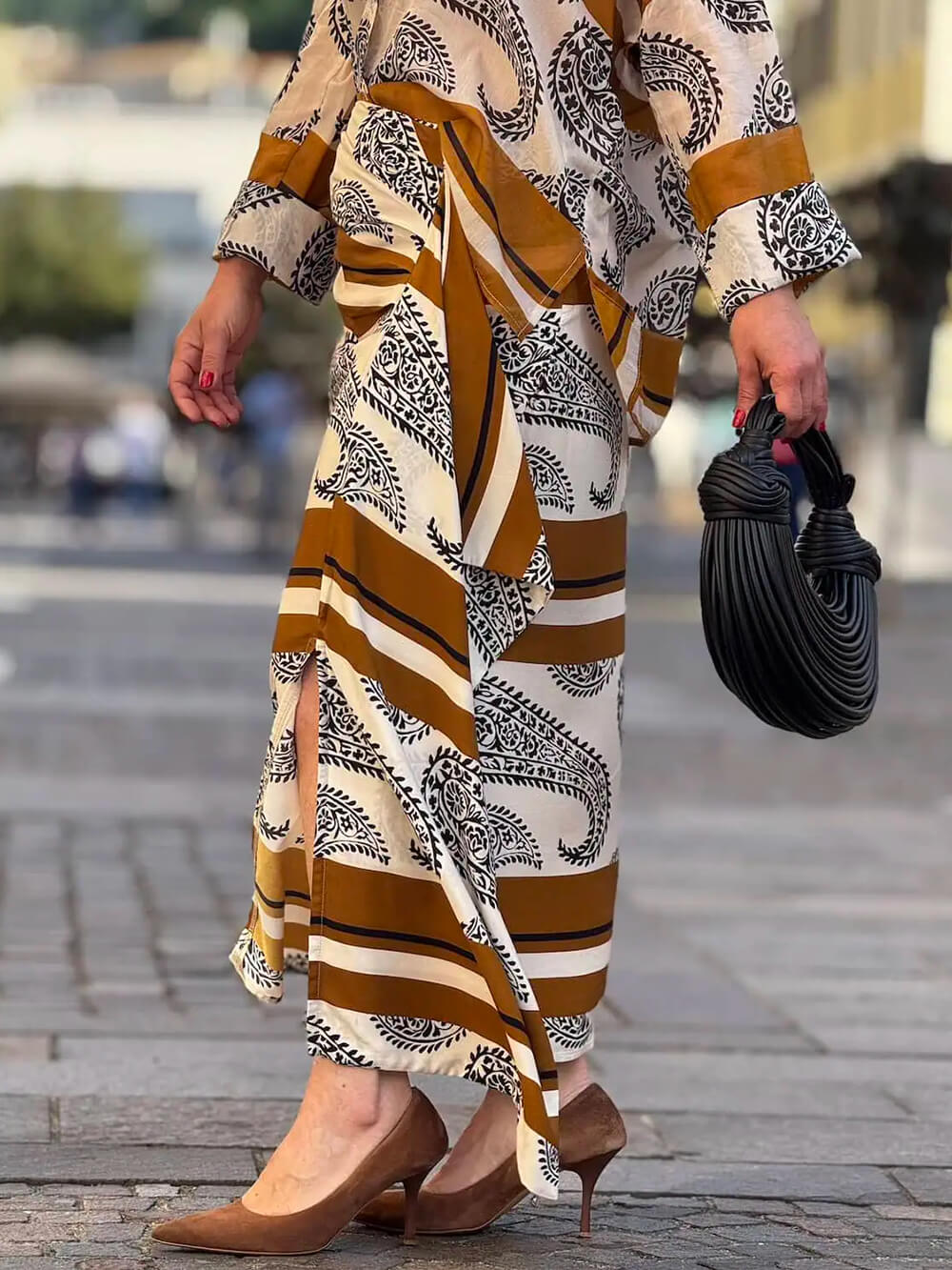 Unique Paisley Print Loose Shirt