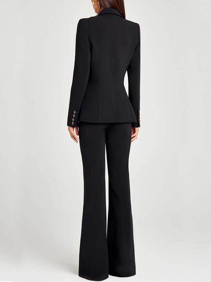 Fashion Casual Long-Sleeve Button Detailing Blazer