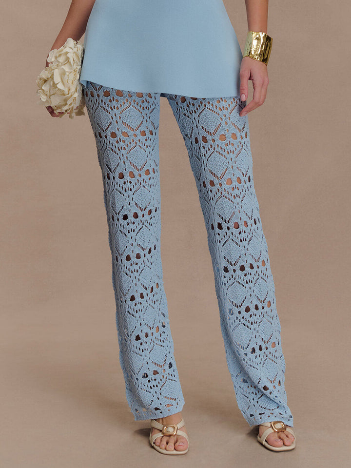 Elegant Crochet Knit Pants